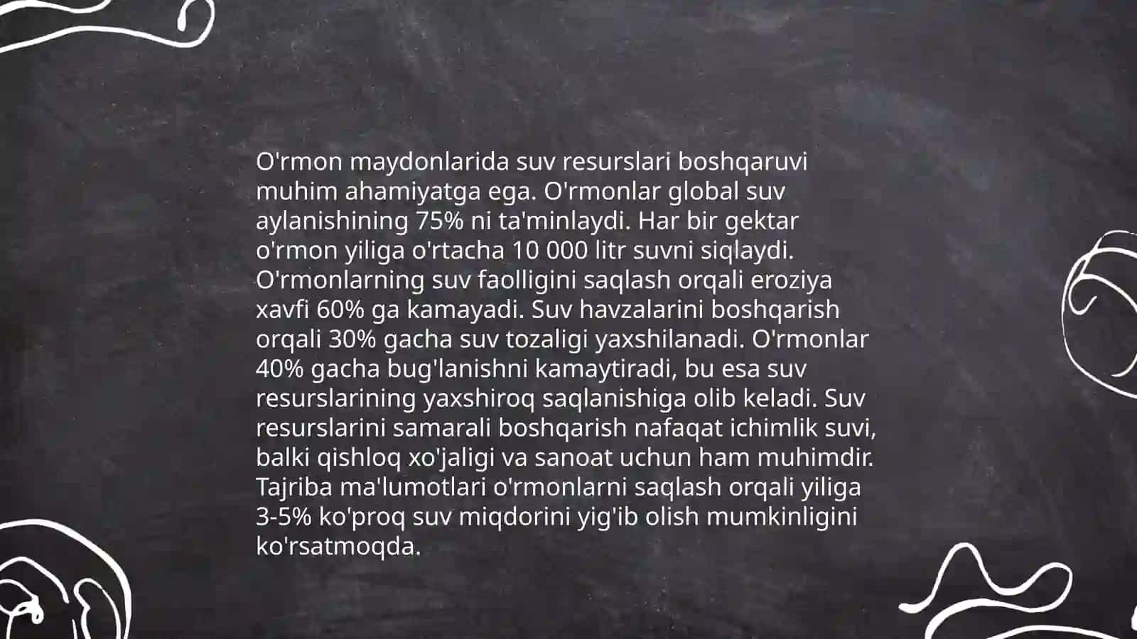 O'rmon maydonlarida suv manbalarini qurilishi 3