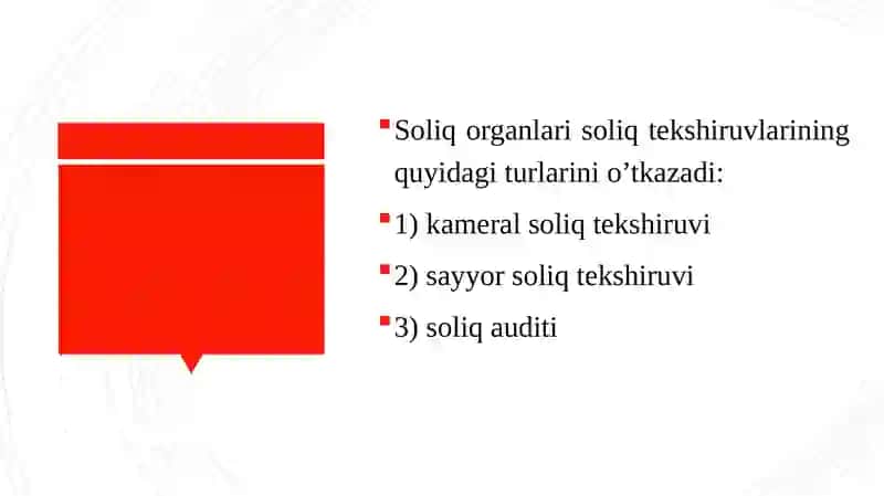 SOLIQ TEKSHIRUVLARINI O’TKAZISH TARTIBI 3