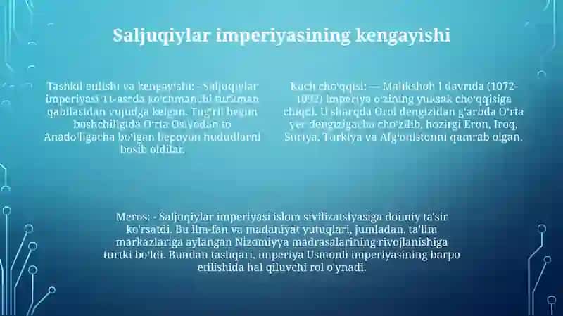 Saljuqiylar Davlati 3