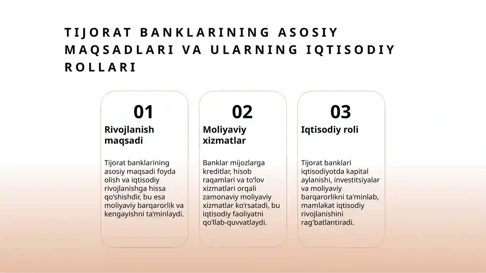 Tijorat banklarining daromatlari harajatlari va foydasini boshqarish yoʻlari 3