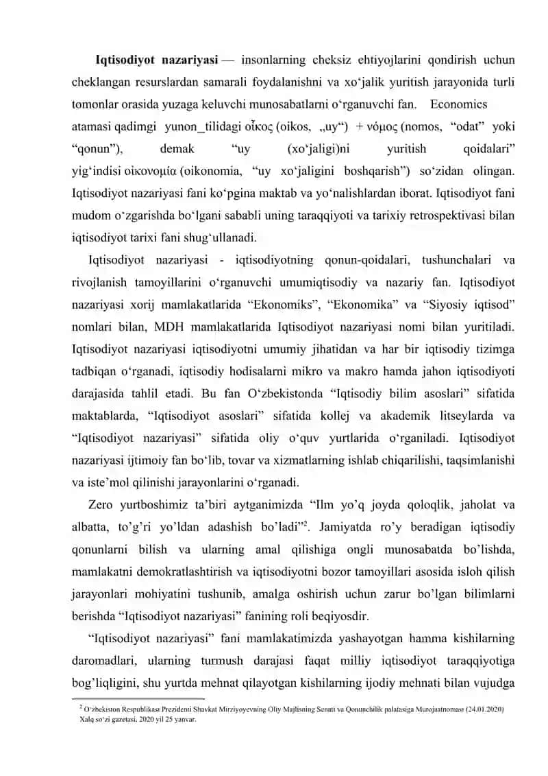 IQTISIDIYOT NAZARIYASINING FAN SIFATIDA SHAKLLANISHI MUSTAQIL ISH 3