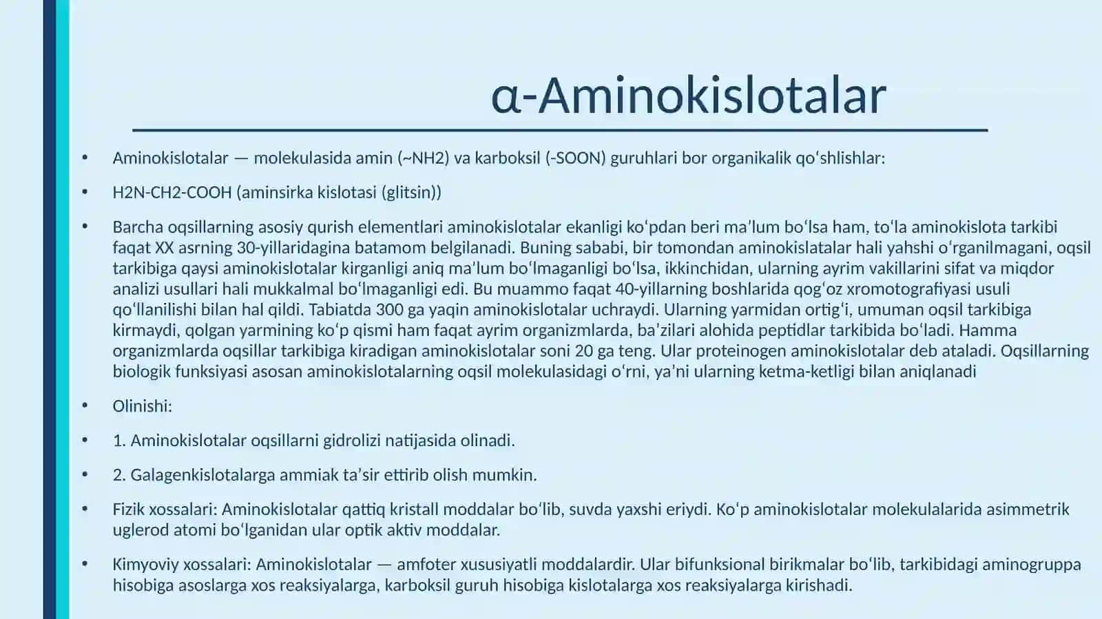 α-Aminokislotalar 3