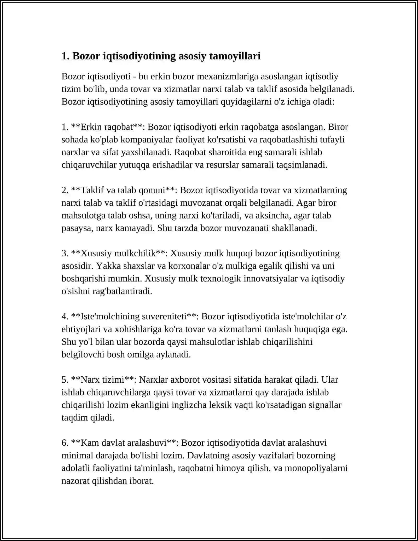BOZOR IQTISODIYOTIGA O'TISH YO'LI YOKI (O'ZBEK MODULI) 3