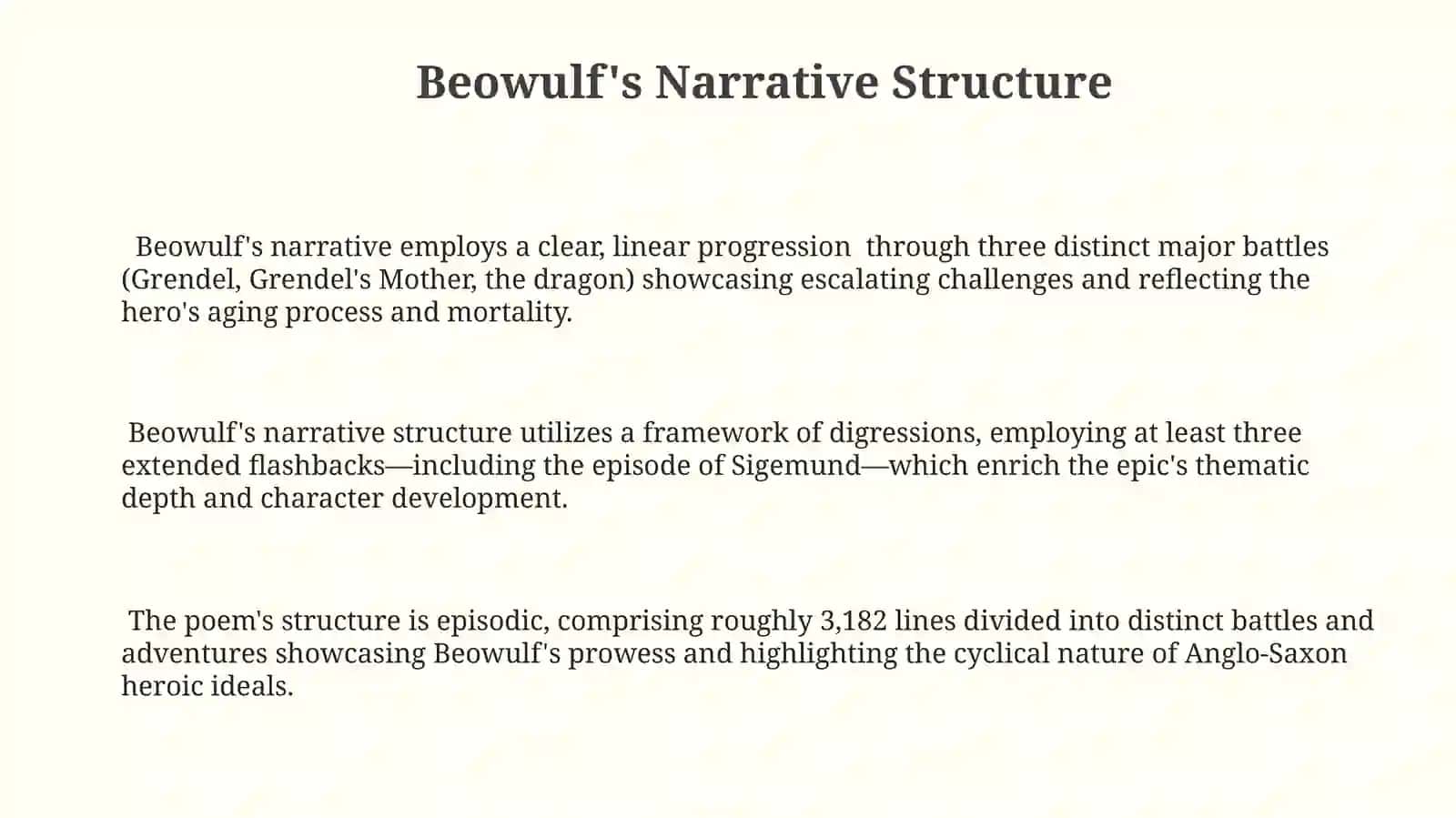 Beowulf and Anglo-Saxon epic Poetry 3