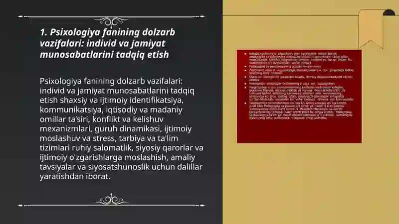 Psixologiya fanining dolzarb vazifalari, predmeti va metodlari 3