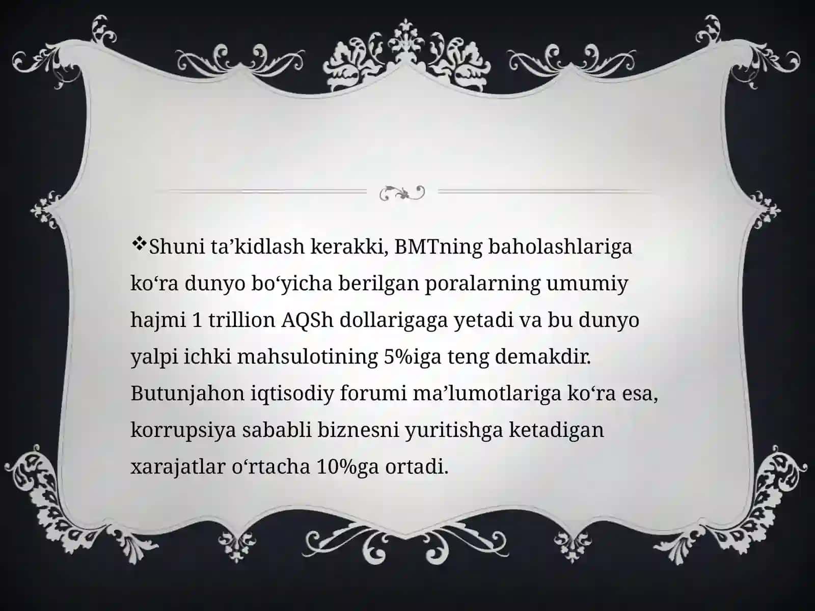 BMT kodeksida korrupsiyaga munosabat 3