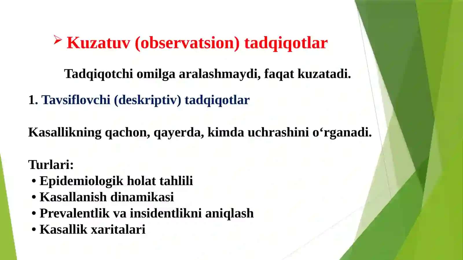 Epidemiologiktadqiqotlarturlari 3