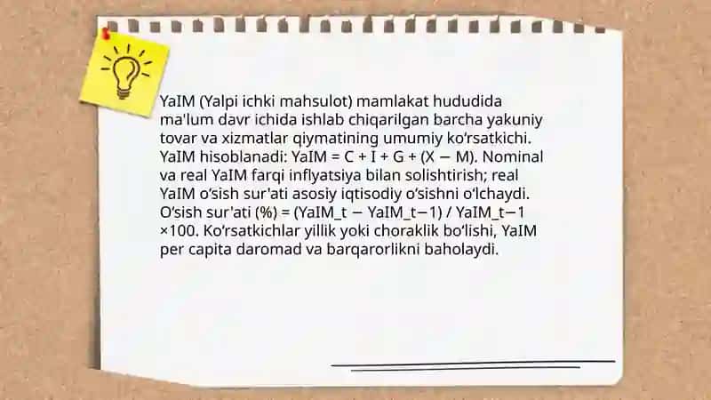 Iqtisodiy o'sish ko'rsatkichlari 3