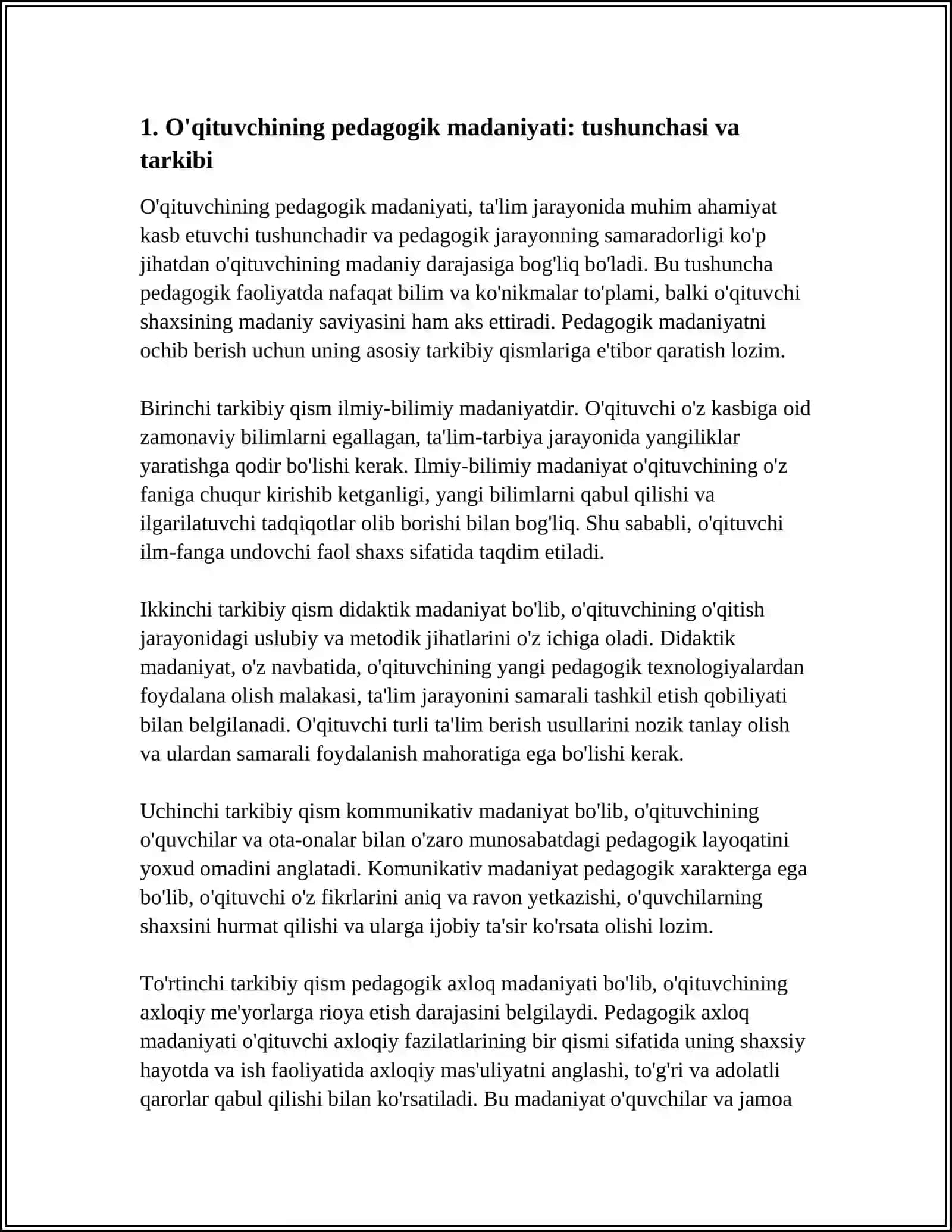 O’QITUVCHINING PEDAGOGIK MADANIYATI VA AXLOQIY FAZILATLARI 3