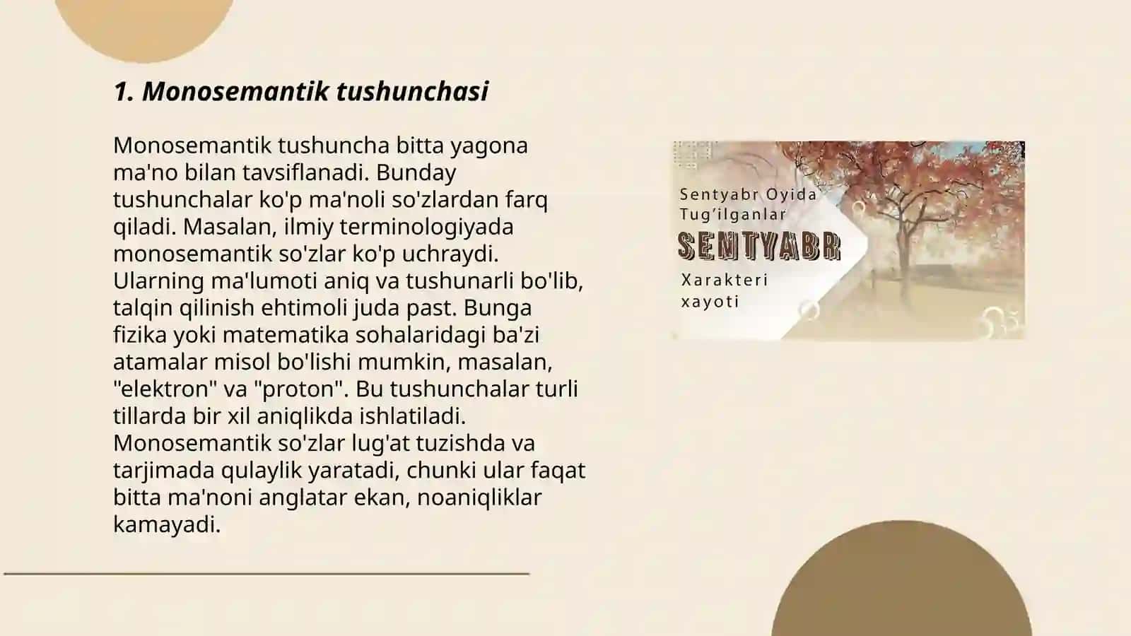 Monosemantik tushunchasi 3