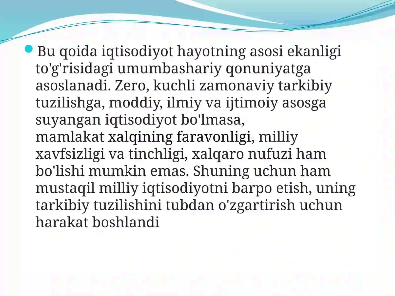 Iqtisodiyotni rivojlantirish va liberallashtirish 3
