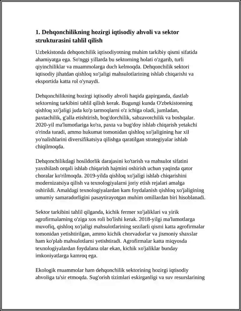 RESPUBLIKAMIZ DEHQONCHILIGINING HOZIRGI HOLATI, MUAMMOLAR VA HAL QILISH YO'LLARI 3