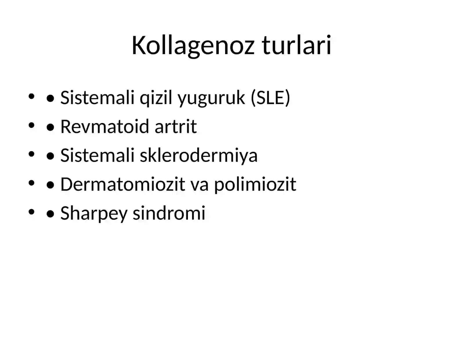 Kollagenozlar: Patogenezi va Tashxisi 3