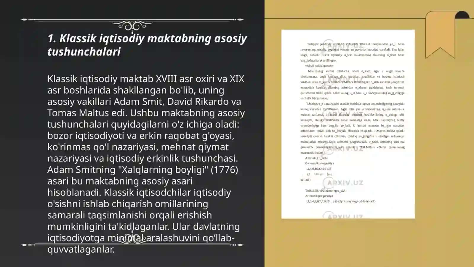 Klassik iqtisodiy maktab 3