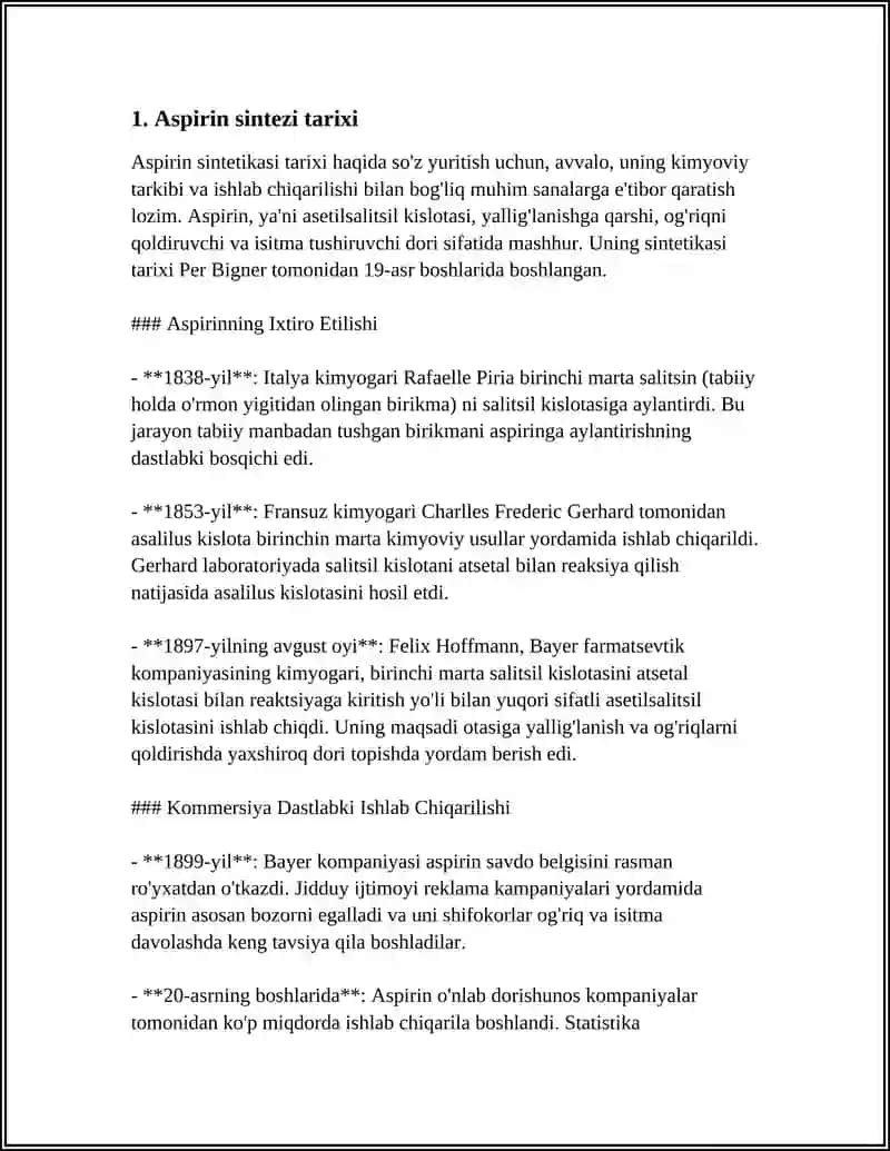 Aspirin Sintezi 3