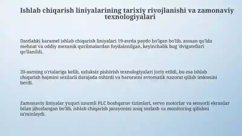 Kanfet va iris ishlab chiqarish liniyalari 3