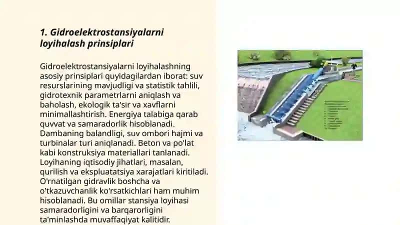 Gidroelektr stansiyalarning asosiy inshootlari va jihozlari 3