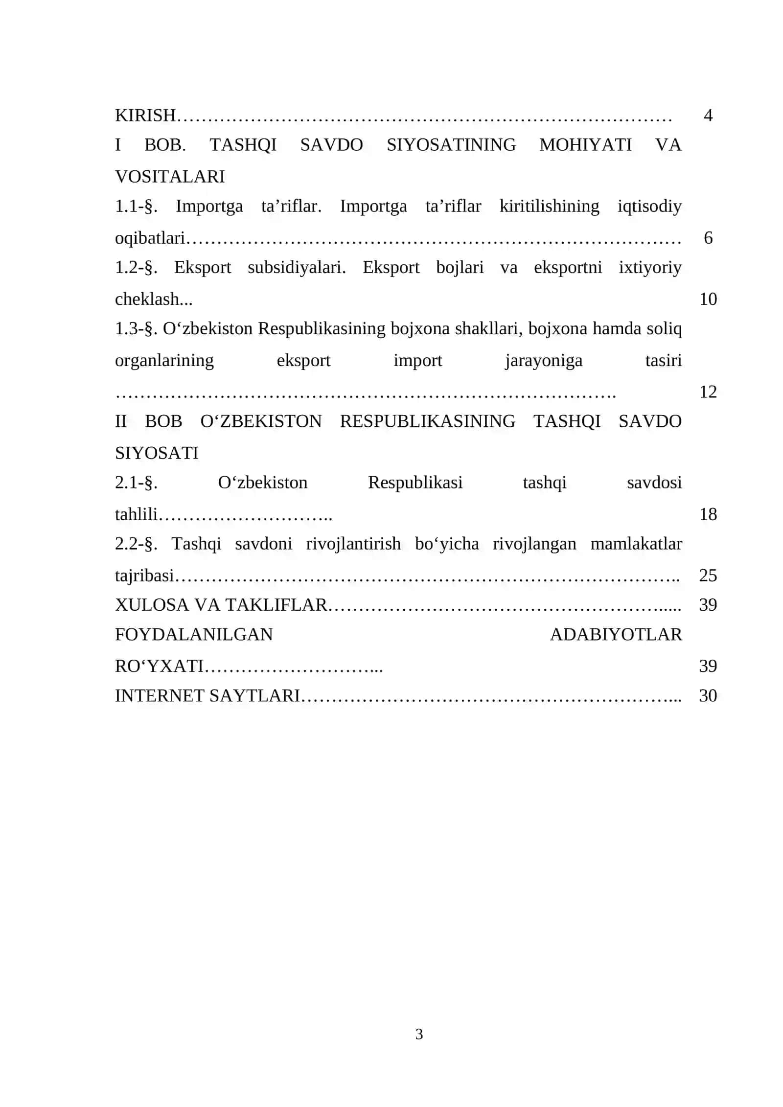 O‘zbekiston Respublikasining tashqi savdo munosabatlari 3