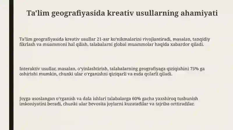 Geografiyata’limidakreativmetodlar 3