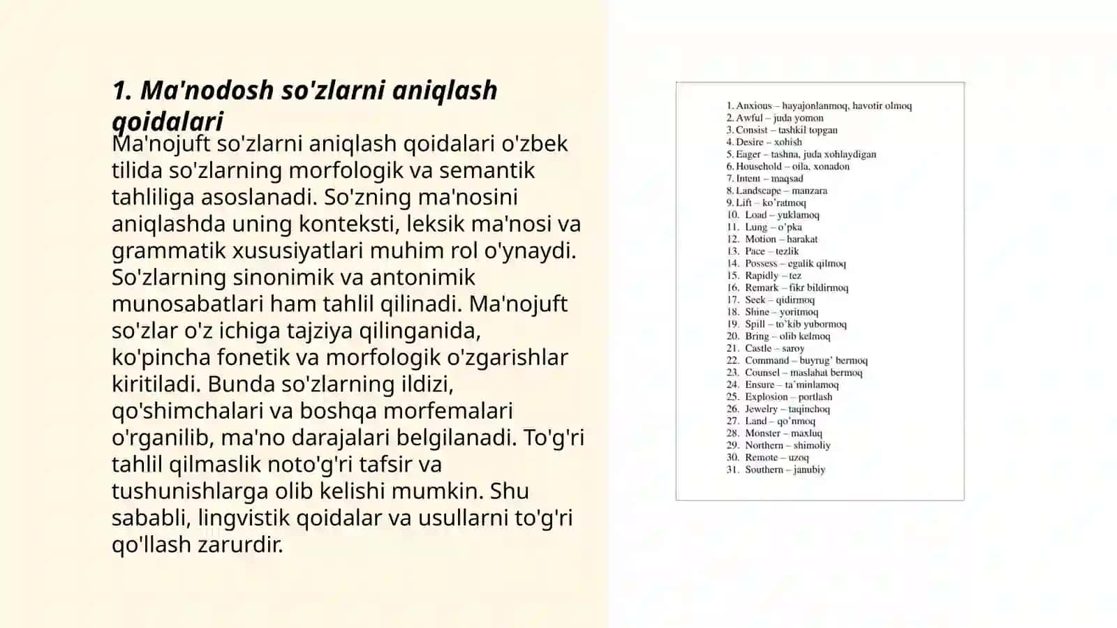 Ma'nodosh so'zlar va shakldosh so'zlar,zid ma'noli so'zlar kup ma'noli so'zlar didaktik material tayyorlash 3