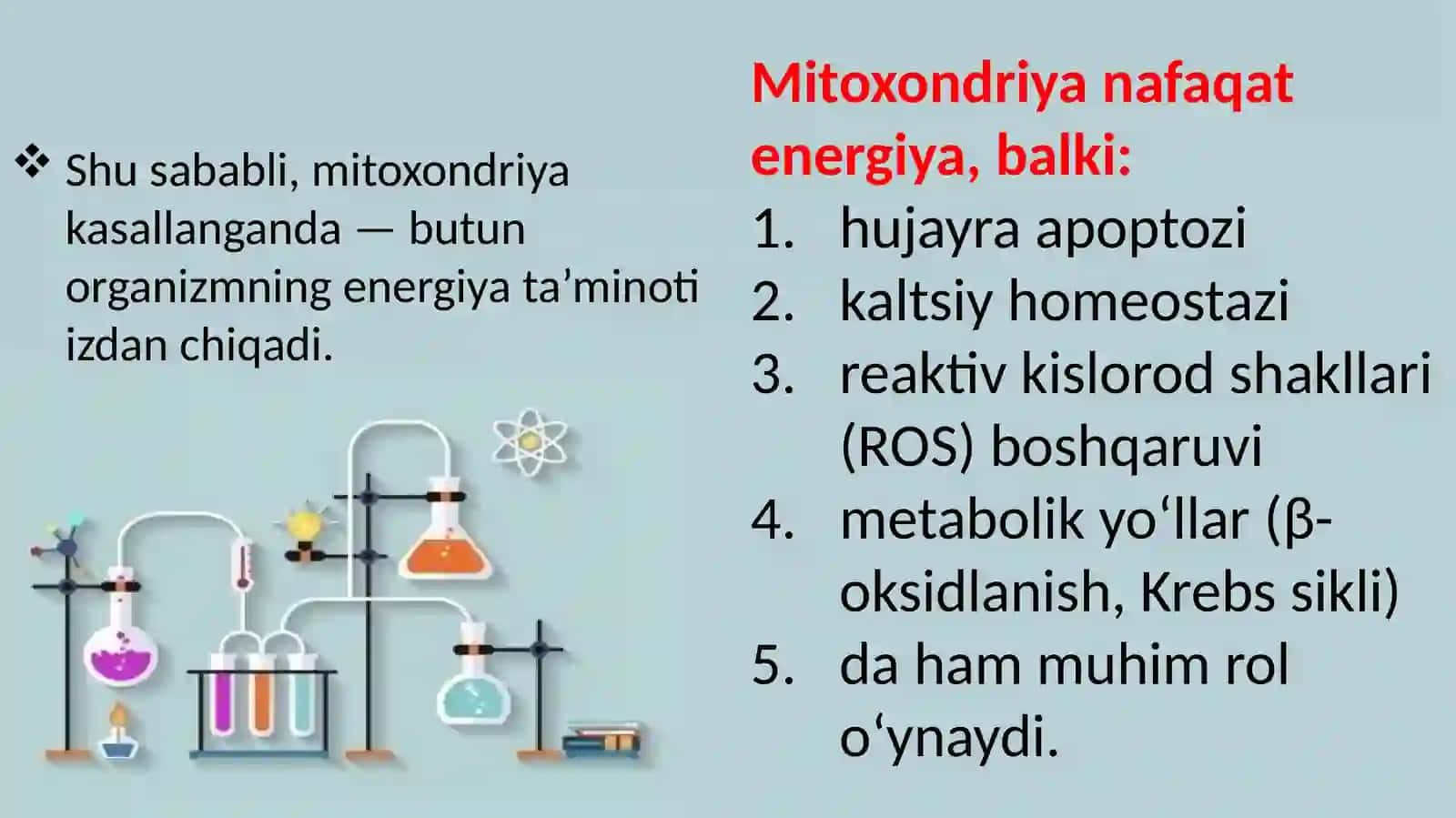 mitoxondrial kasalliklar. Gipoenergetik holatlar 3
