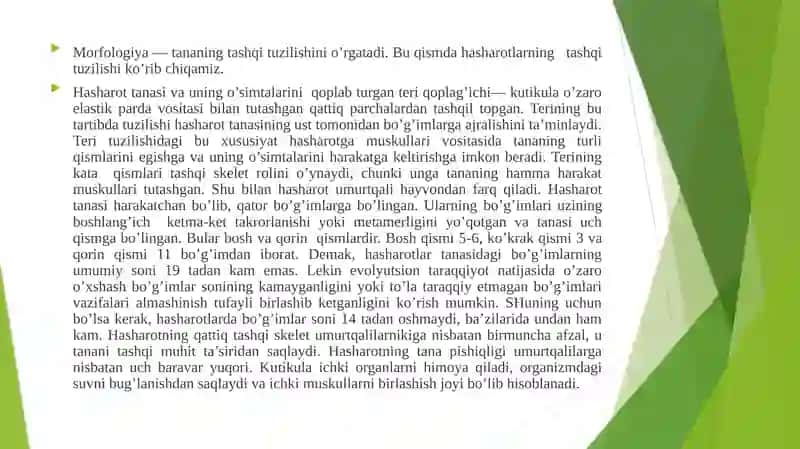 Hasharotlarning morfologiyasi va anatomiyasi 3