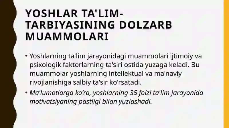 Yoshlar ta'lim-tarbiyasi muammolarini tadqiq etish ilmiy-pedagogik metodlari 3