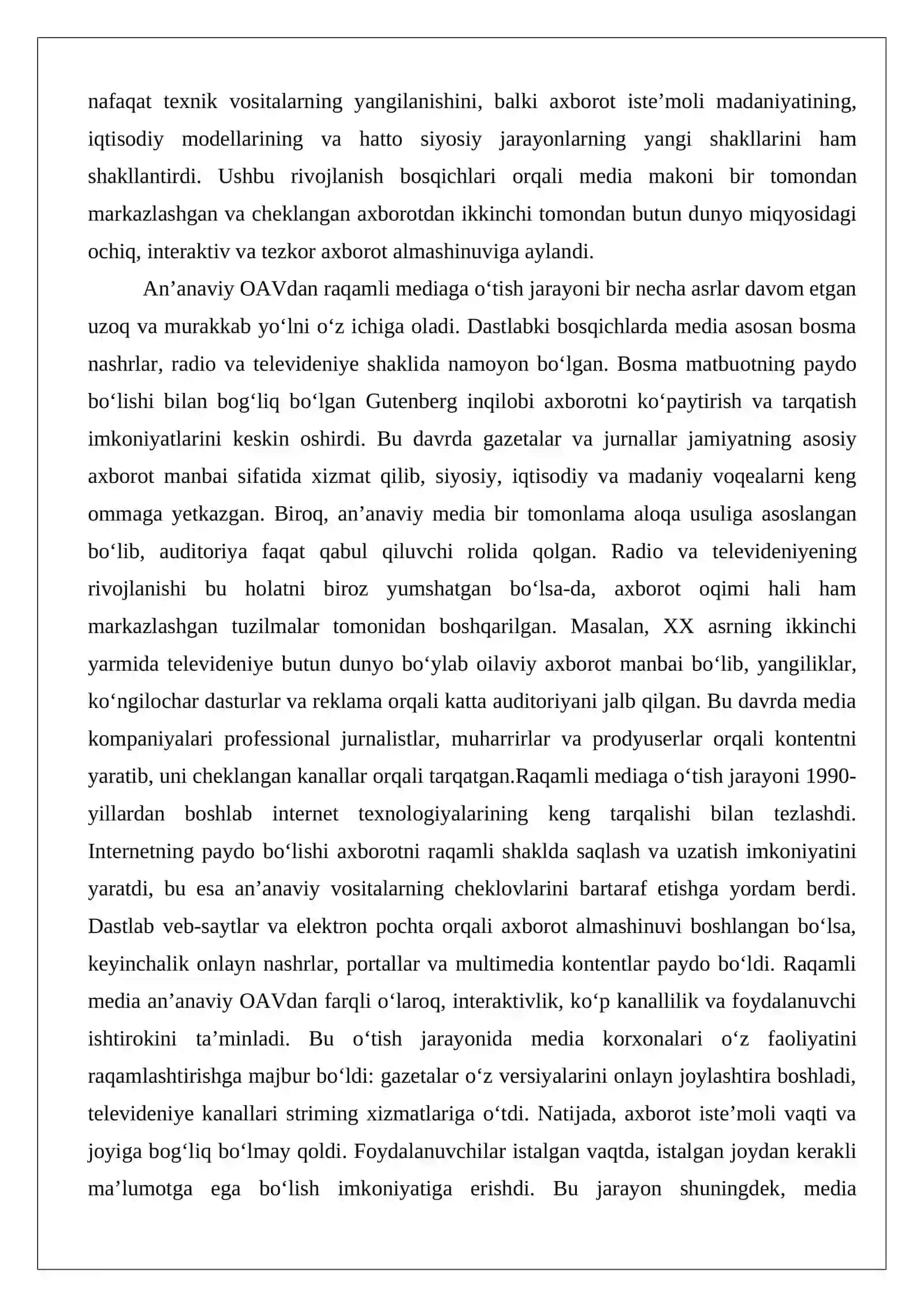 Jahon media va axborot makonida raqobat muhiti 3