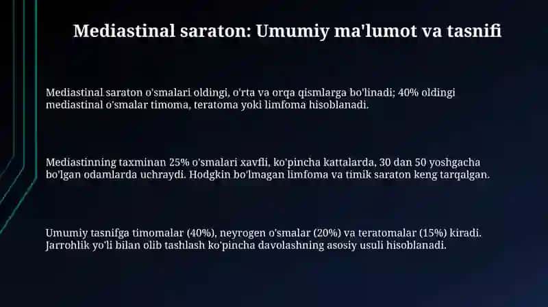 Ko'ks oralig'i a'zolari saratoni 3