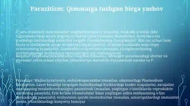 Simbiozning ikki turi: kommensalizm va amensalizm 3