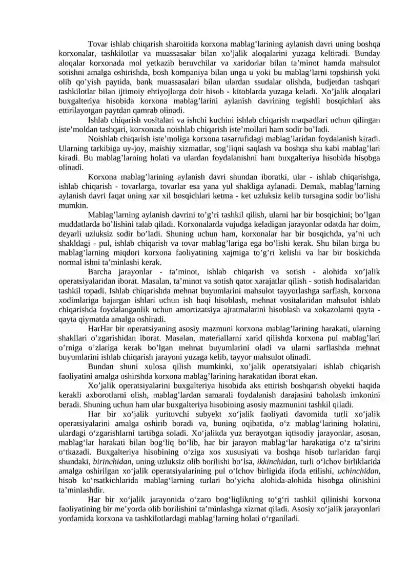 Xo‘jalik mablag‘larning tashkil topish manbalari tushuncha va ularning tavsifi 3