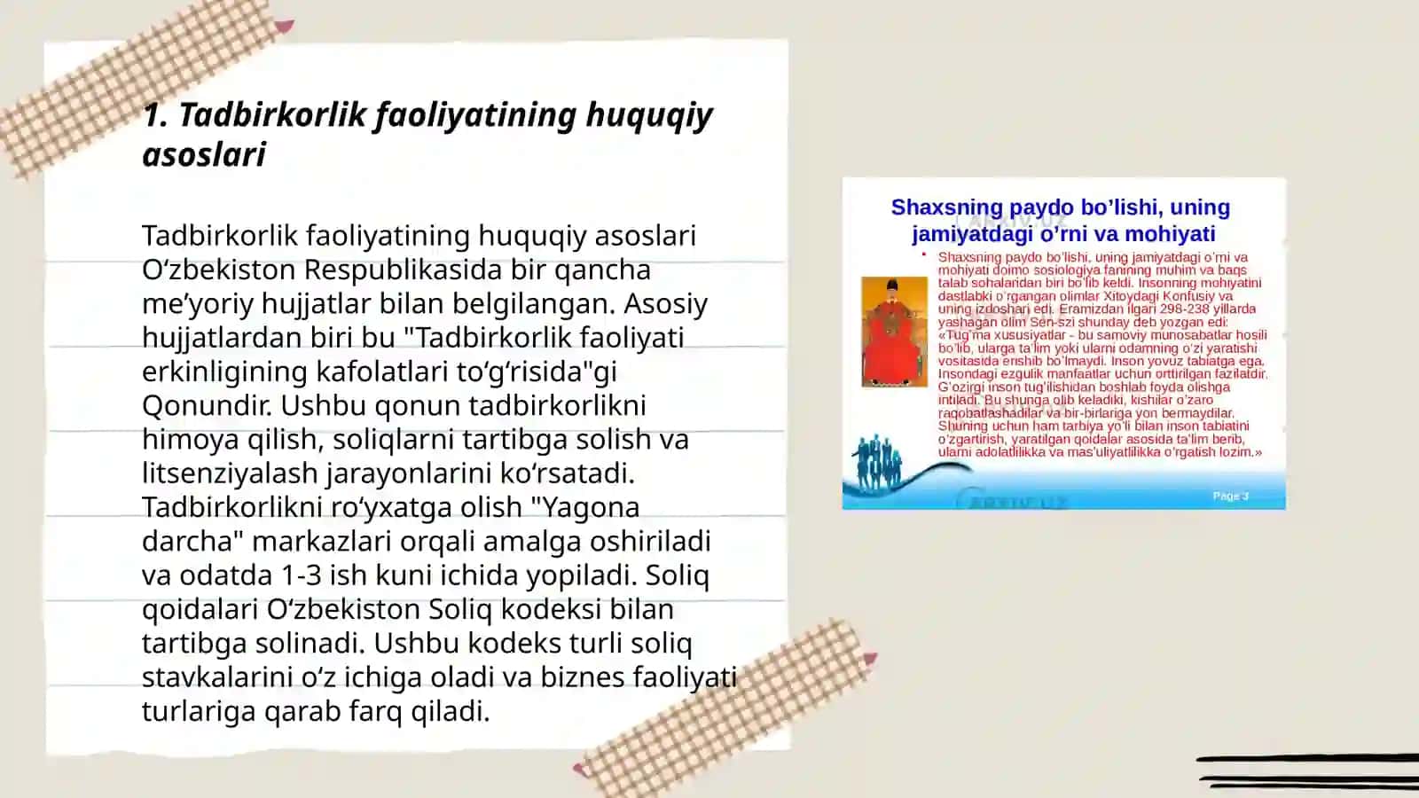 Tadbirkorlik faoliyati bilan shug'ullanadigan jismoniy shaxslarni soliqqa tortishning xususiyatlari 3