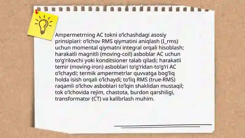 Ampermetr yordamida oʻzgaruvchan tok kuchini oʻlchash 3