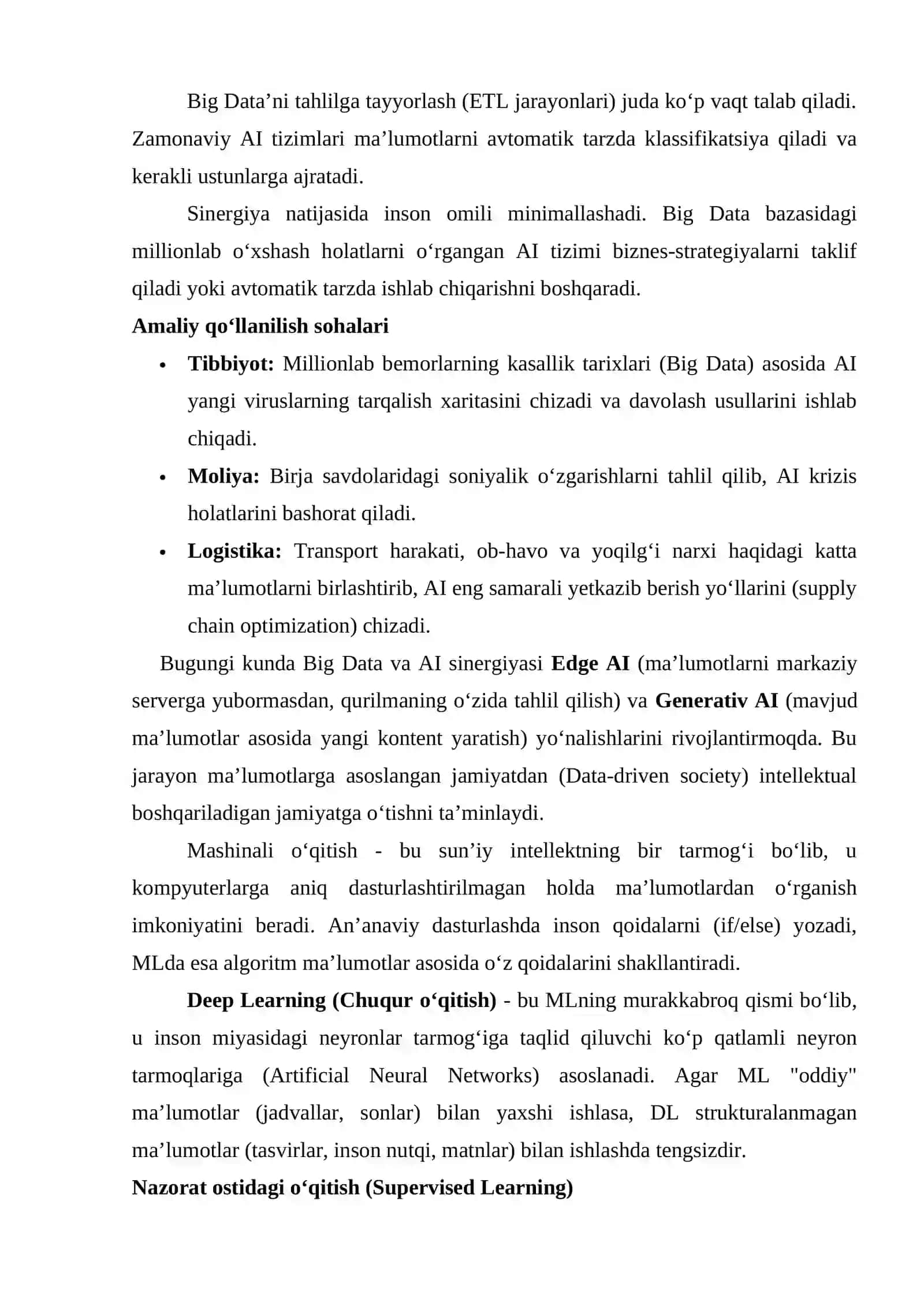 Katta ma'lumotlarni intellektual tahlil qilish: Mashinali o'qitish algoritmlari va vizualizatsiya 3