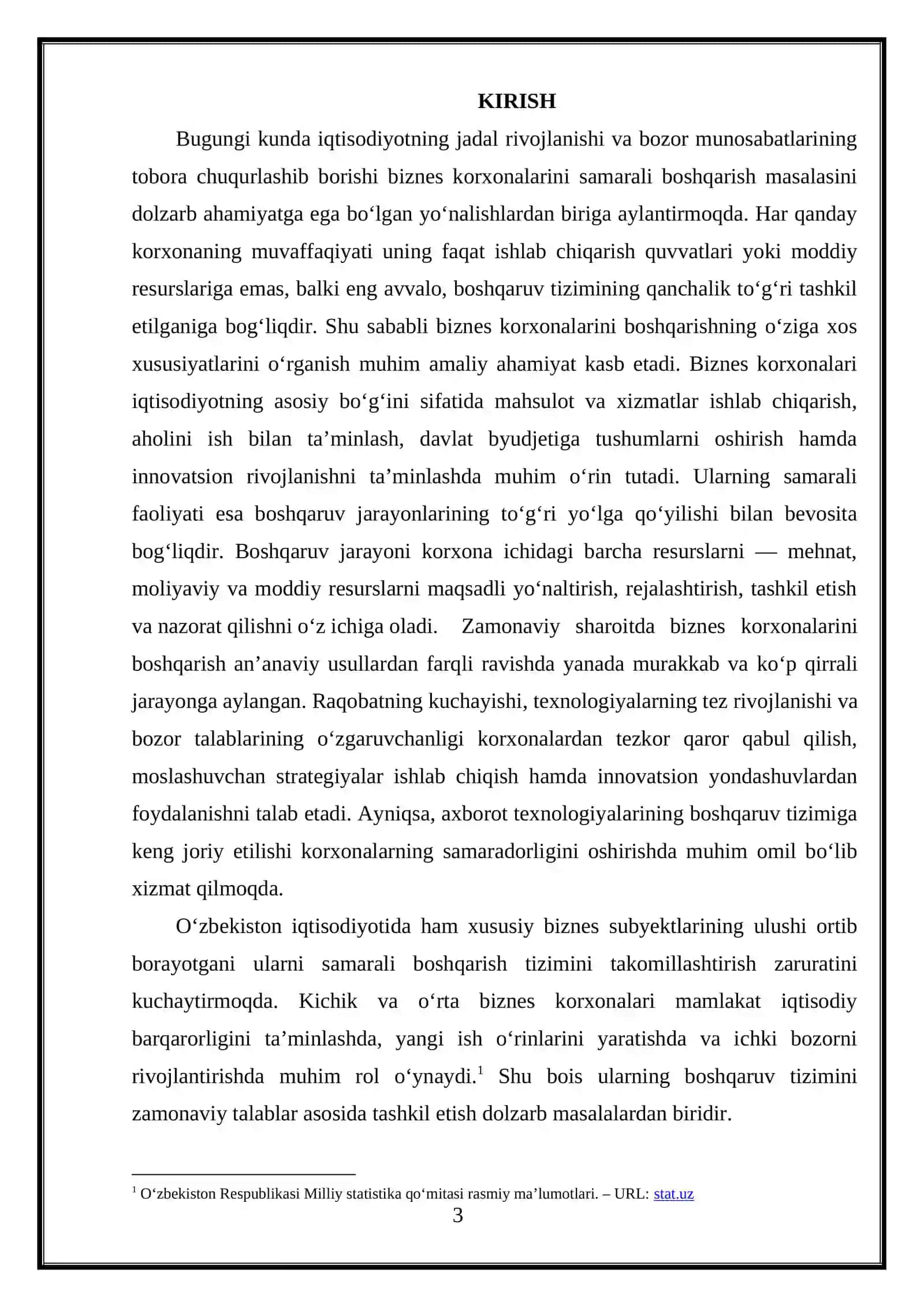 BIZNES KORXONALARINI BOSHQARISHNI O‘ZIGA XOS XUSUSIYATLARI 3