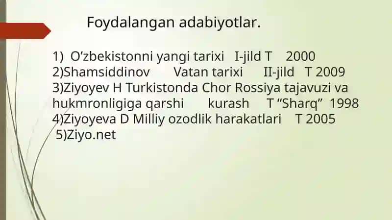 Milliy davlatchilikni tiklash va ozodlik uchun kurash. Jadidlar harakati 3