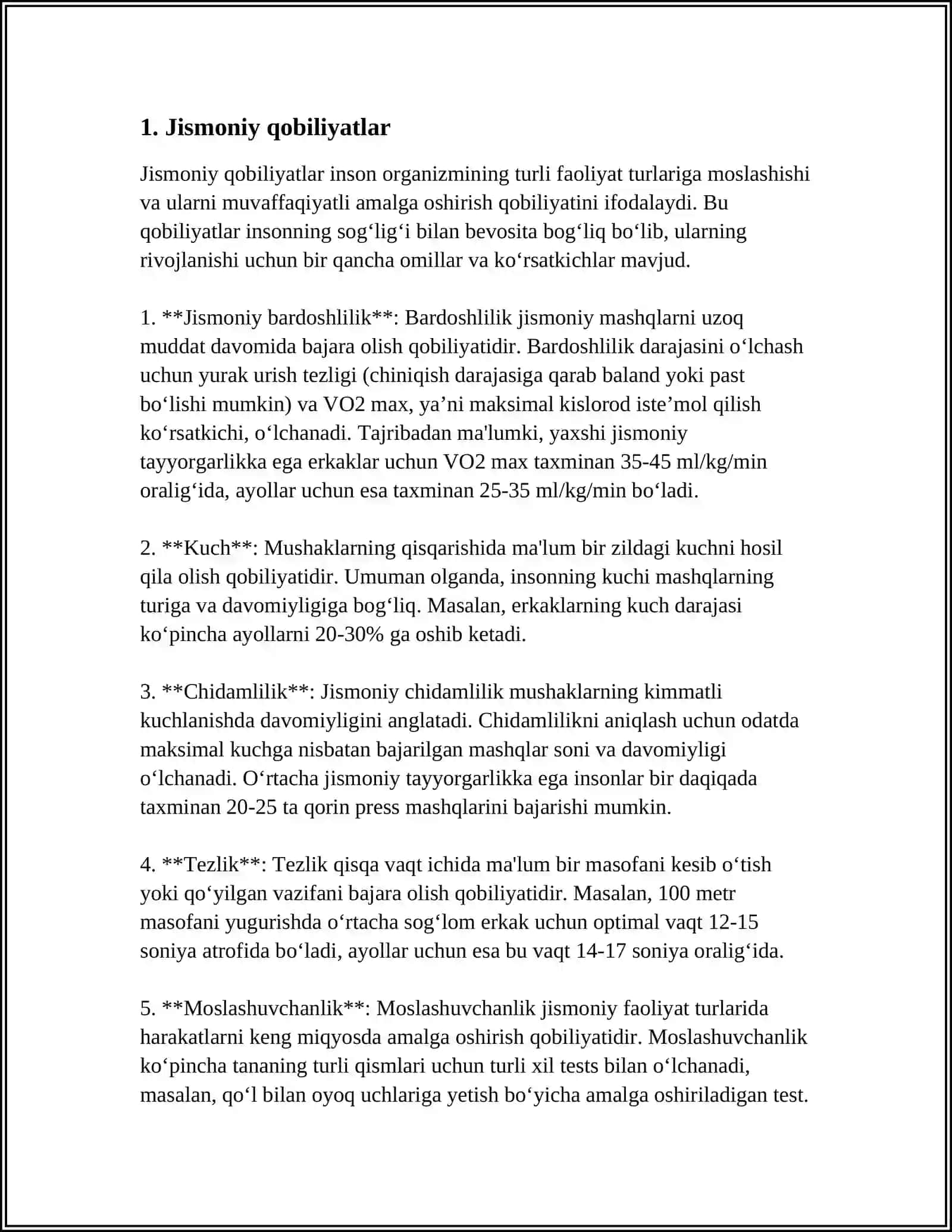 MUSTAQIL ISH Mavzu: QOBILIYATLAR TUZILISHI 3