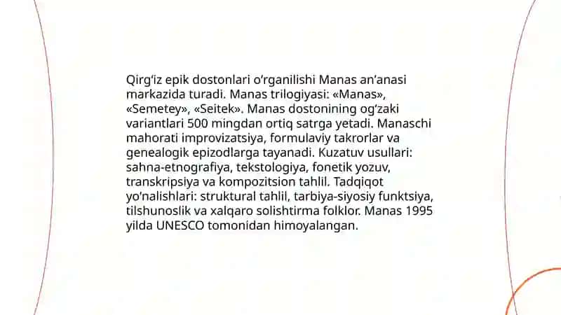 Qirgʻiz xalq ogʻzaki ijodini oʻrganish 3