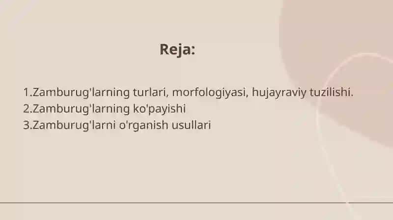 Zamburug'lar. Ularning morfologiyasi, strukturasi va ularni o'rganish usullari 3