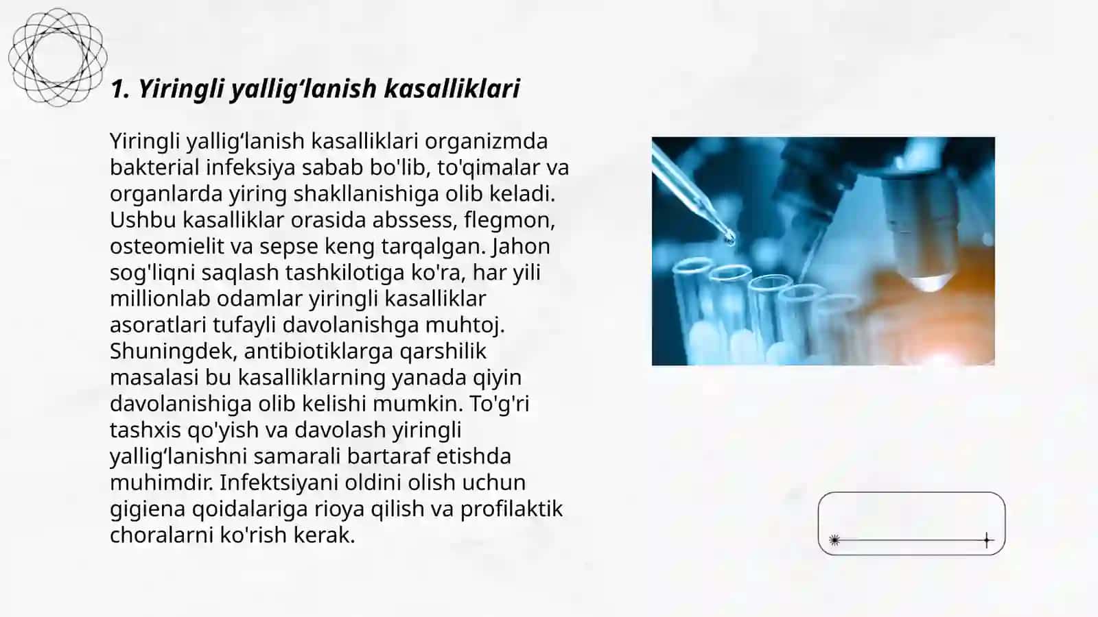 Yiringli yalligʻlanish kasaliklarini keltirib chiqaruvchi mikroorganizmlar 3