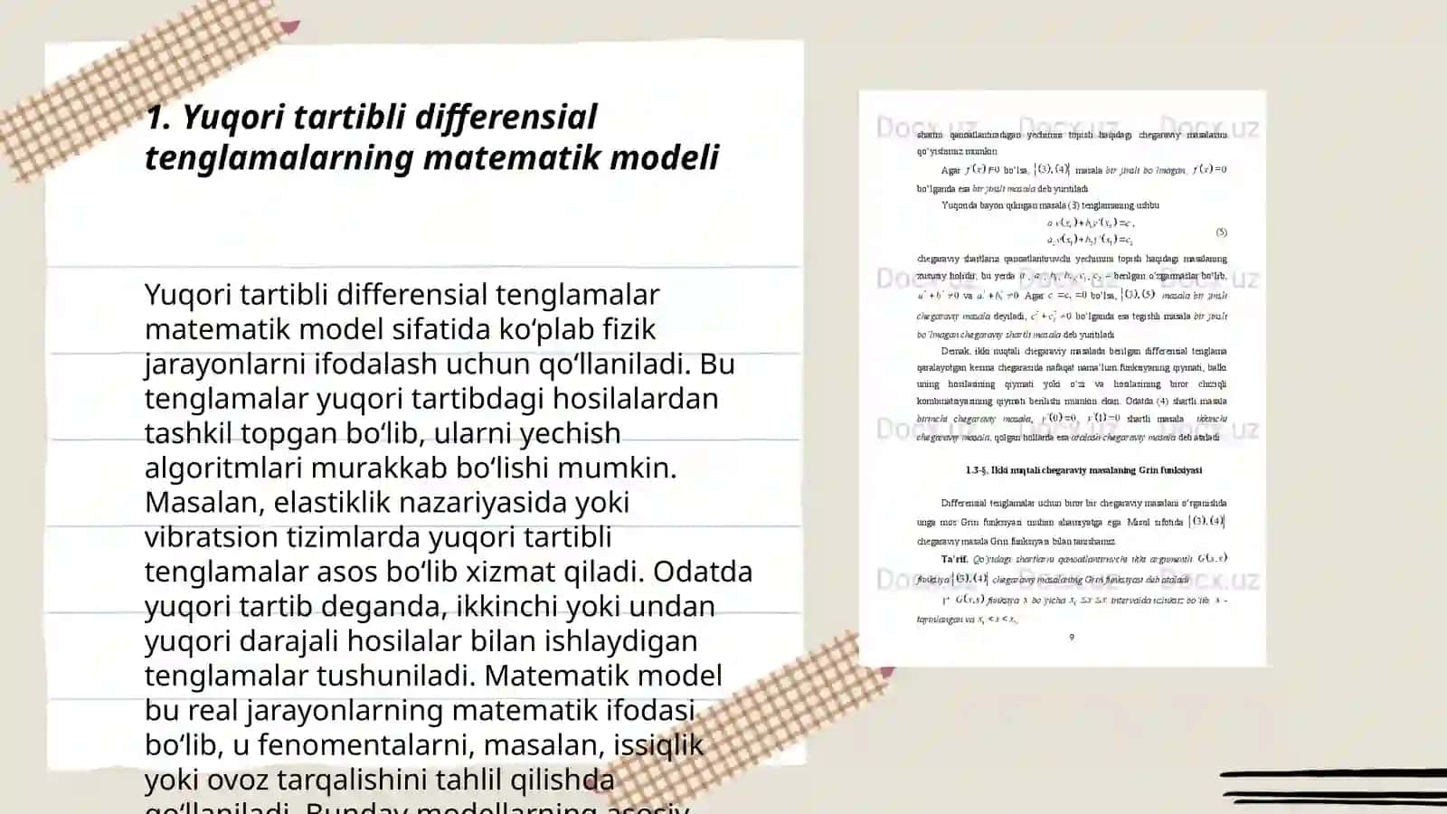 Yuqori tartibli differensial tenglamalar 3