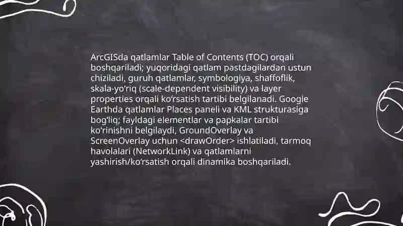 ArcGIS va Google Earth dasturlarining vizualizatsiyasi 3