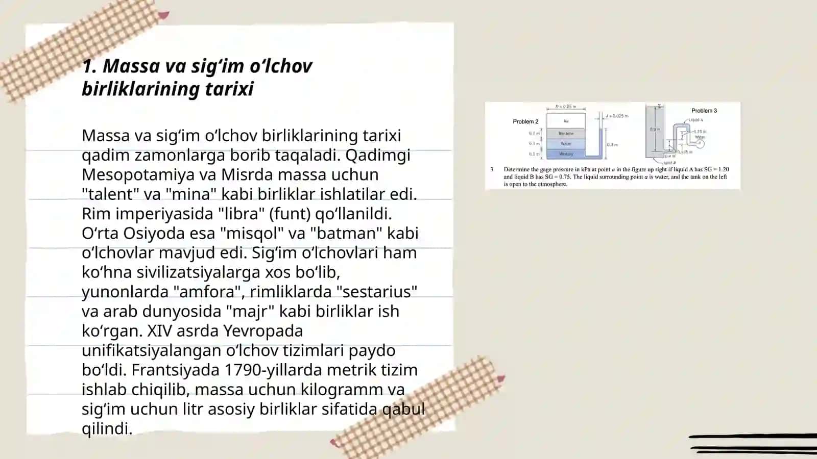 Massa va sigʻim oʻlchov birliklari 3