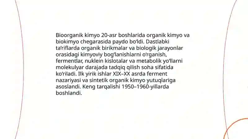 Bioorganik kimyo fanining shakillanishi va tarixiy manbalari 3