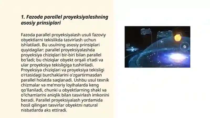 Fazoda parallel proyeksiyalash 3