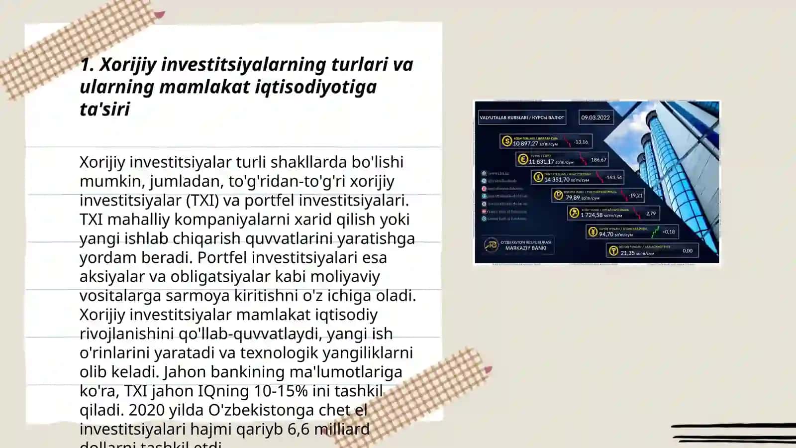 Milliy iqtisodiyotning rivojlanishida xorijiy investitsiyalarning o‘rni va ahamiyati 3