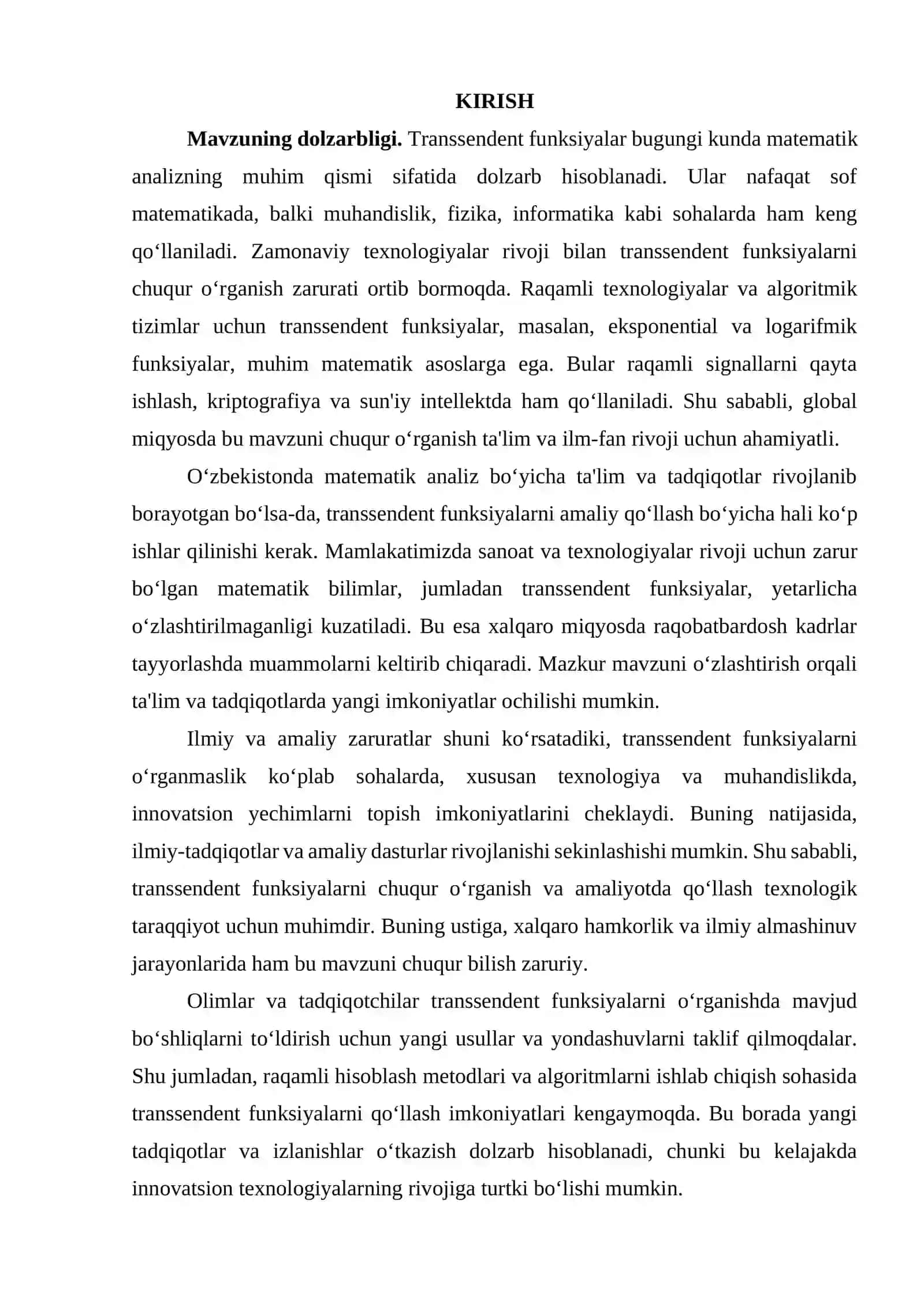Matematik analiz FANIDAN TAYYORLAGAN KURS ISHI 3