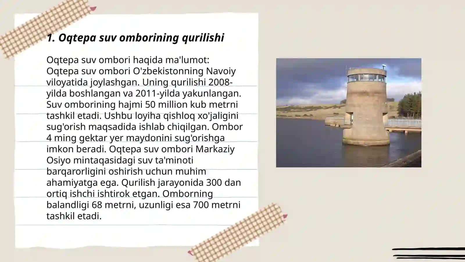 Oqtepa suv ombori 3