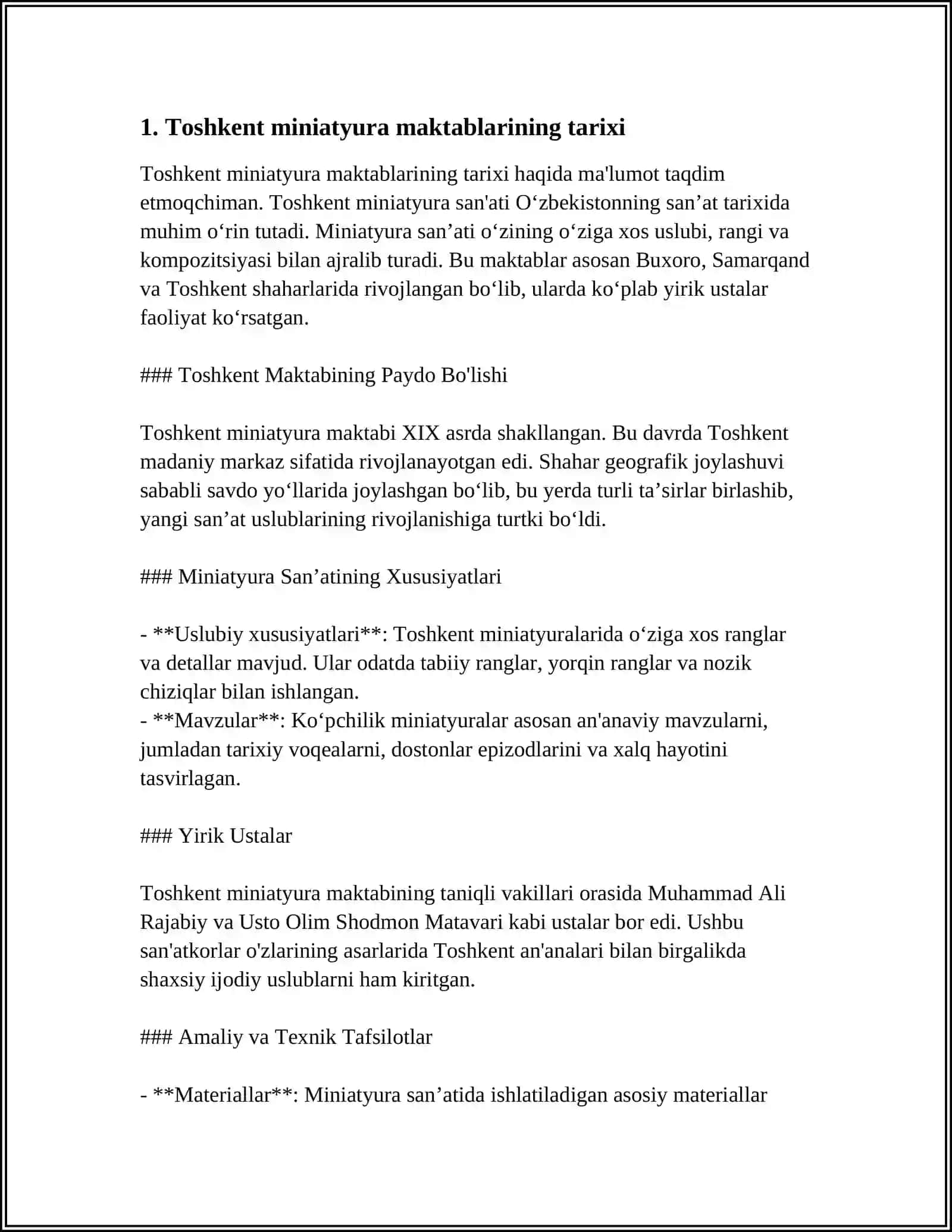 Toshkent Miniatur Maktablari 3