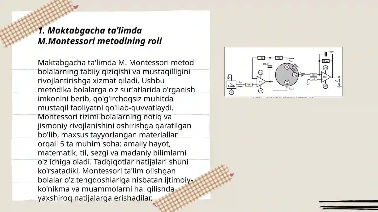 MMT da sensor tarbiya. M.Montessori metodi haqida tushuncha 3